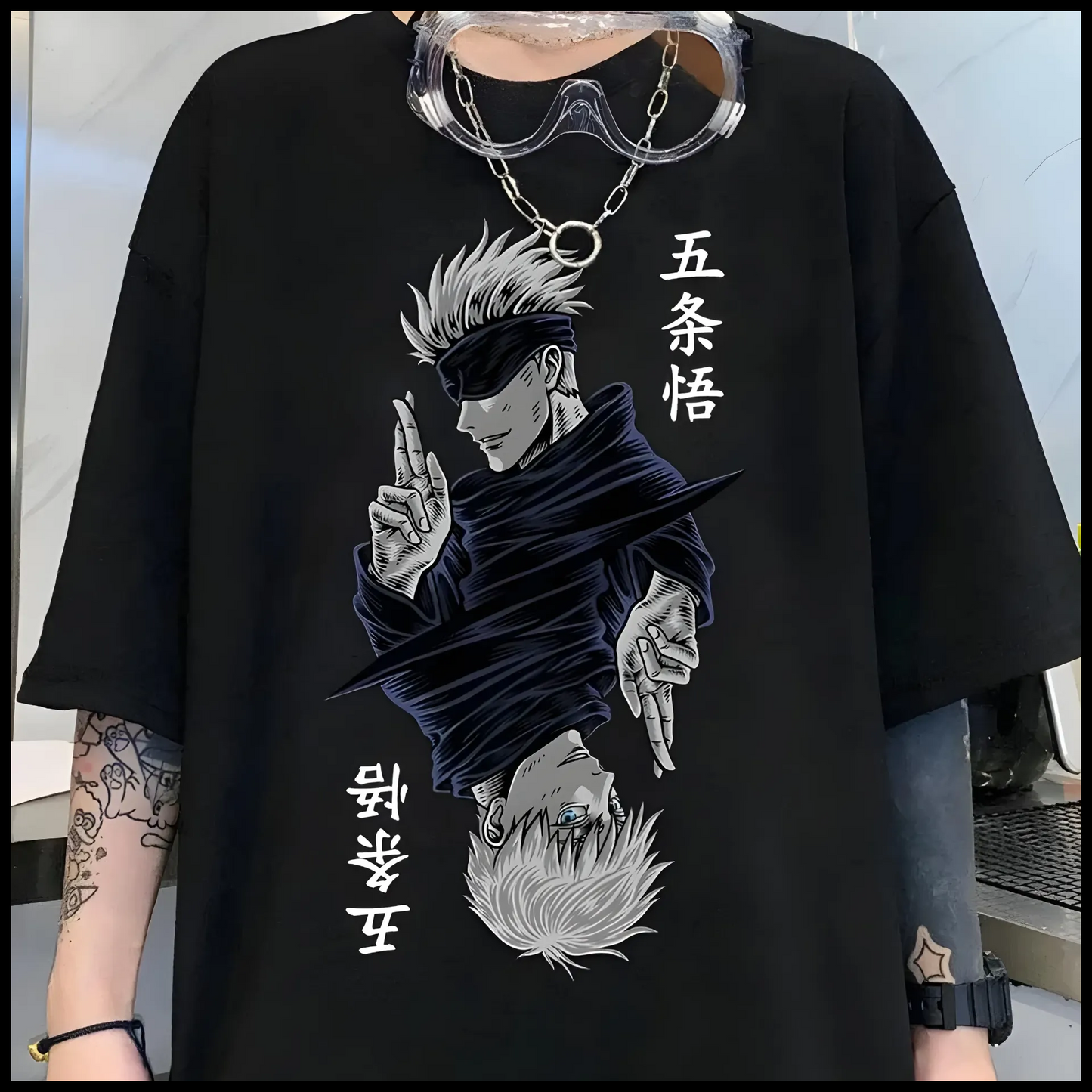 JUK003 - Satoru Gojo T-shirt in Poliestere