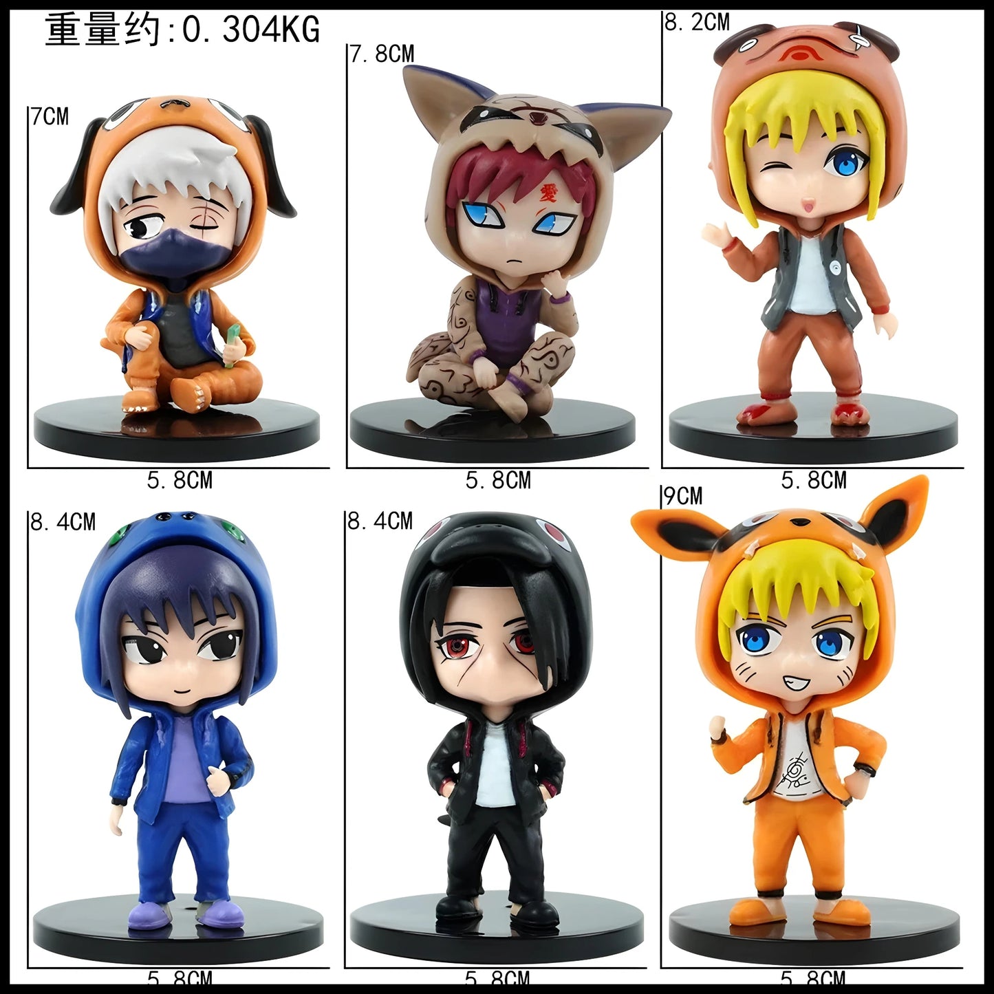 NAR010 - Set 6 Mini Action Figure in PVC