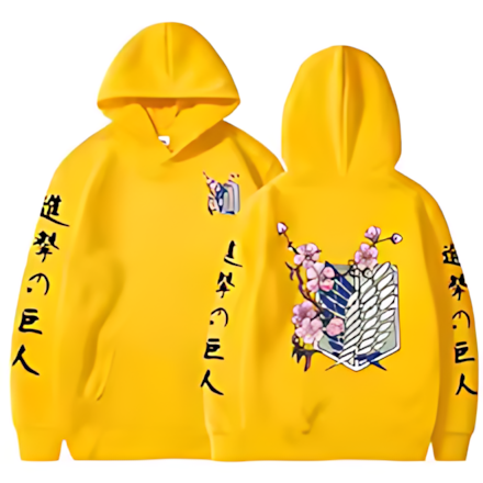 AOT001 - Attack On Titan Felpa con cappuccio in Poliestere