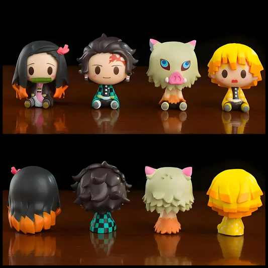 DMS005 - Set 4 Mini Action figure da 5cm in PVC