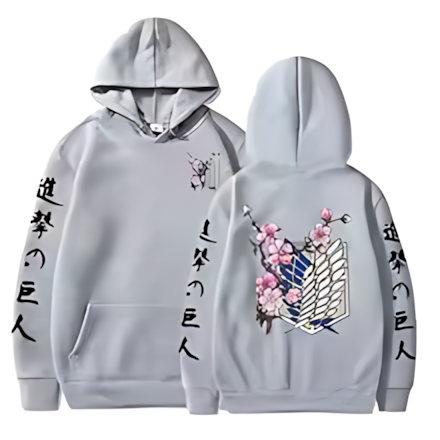 AOT001 - Attack On Titan Felpa con cappuccio in Poliestere