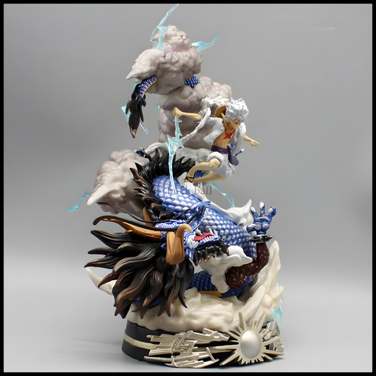 ONP019 - Monkey D. Rufy Gear V vs Kaido Action Figure da 24cm in PVC
