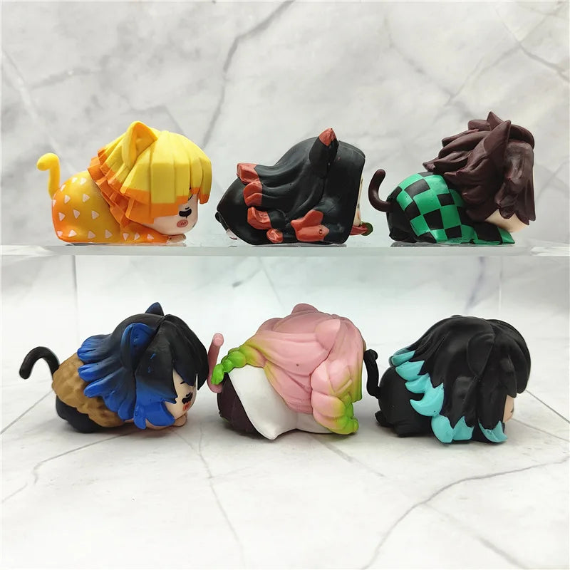 DMS010 - Zenitsu Nezuko Tanjiro Mitsuri Muichiro Inosuke Mini Action figure in PVC