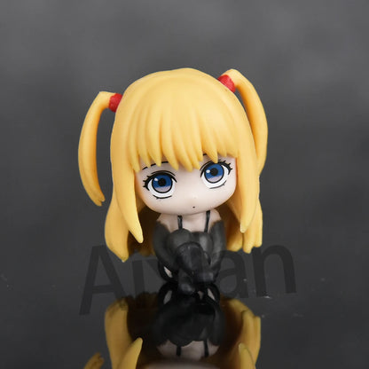 DHN003 - 5 Mini Action figure di Light Yagami Ryuk Rem Misa Amane L Lawliet da 4Cm in PVC