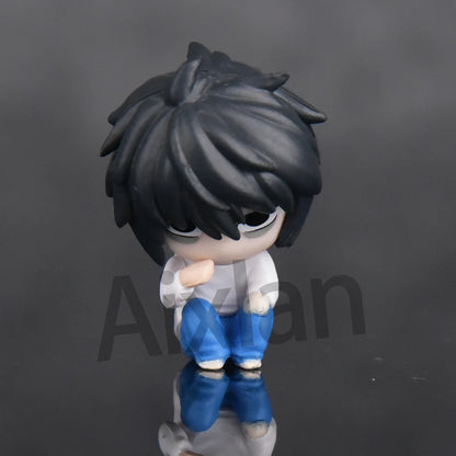 DHN003 - 5 Mini Action figure di Light Yagami Ryuk Rem Misa Amane L Lawliet da 4Cm in PVC